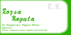 rozsa magula business card